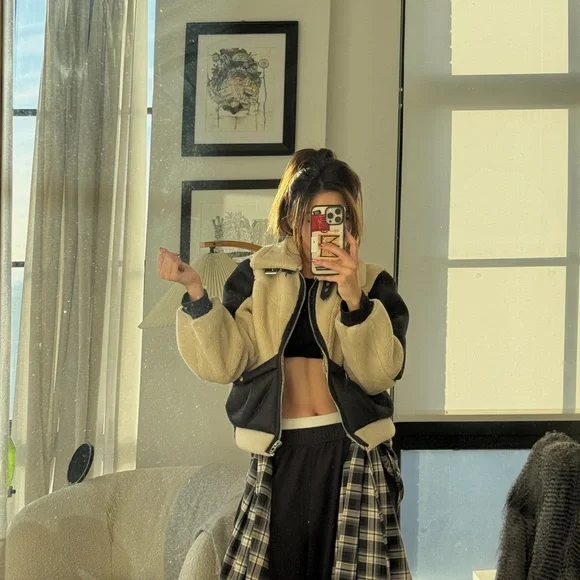 Blank NYC Sherpa + Leather Jacket // size XS - Picture 4 of 11